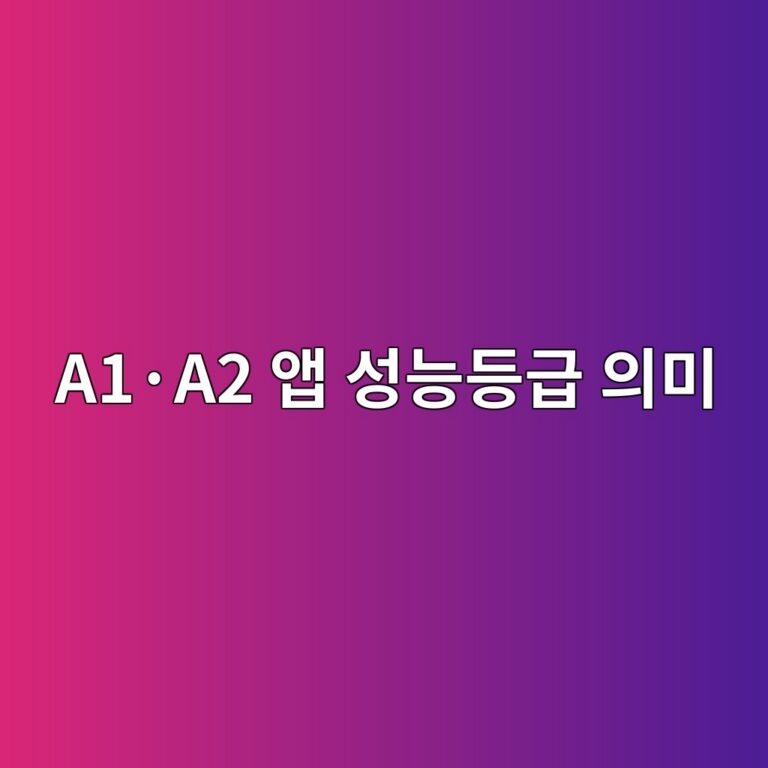 A1·A2 앱 성능등급 의미 1 a1c2b7a2 ec95b1 ec84b1eb8aa5eb93b1eab889 ec9d98ebafb8 1788091143