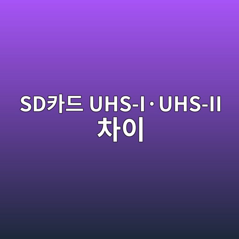 SD카드 UHS-I·UHS-II 차이 2 sdecb9b4eb939c uhs ic2b7uhs ii ecb0a8ec9db4 1788090404