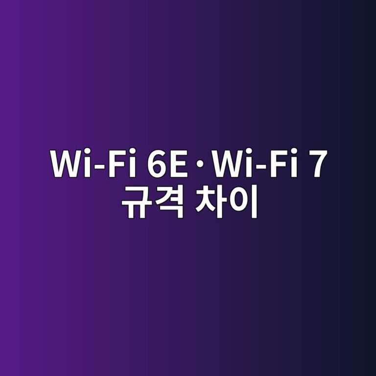 Wi-Fi 6E·Wi-Fi 7 규격 차이 1 wi fi 6ec2b7wi fi 7 eab79ceab2a9 ecb0a8ec9db4 1787134201