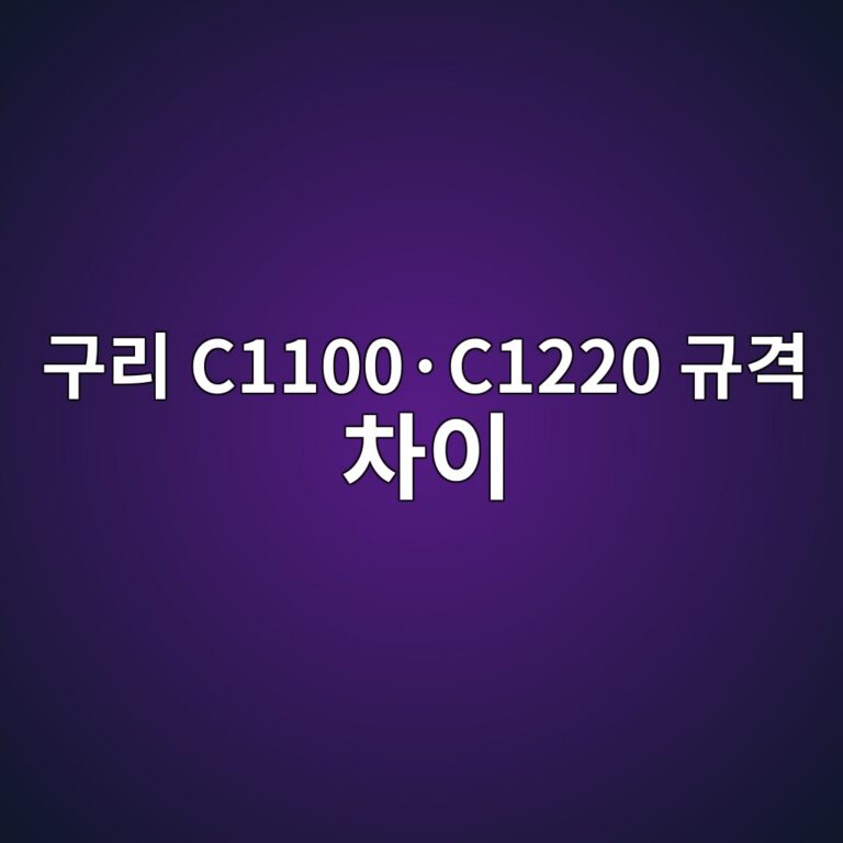 구리 C1100·C1220 규격 차이 1 eab5aceba6ac c1100c2b7c1220 eab79ceab2a9 ecb0a8ec9db4 1789038890