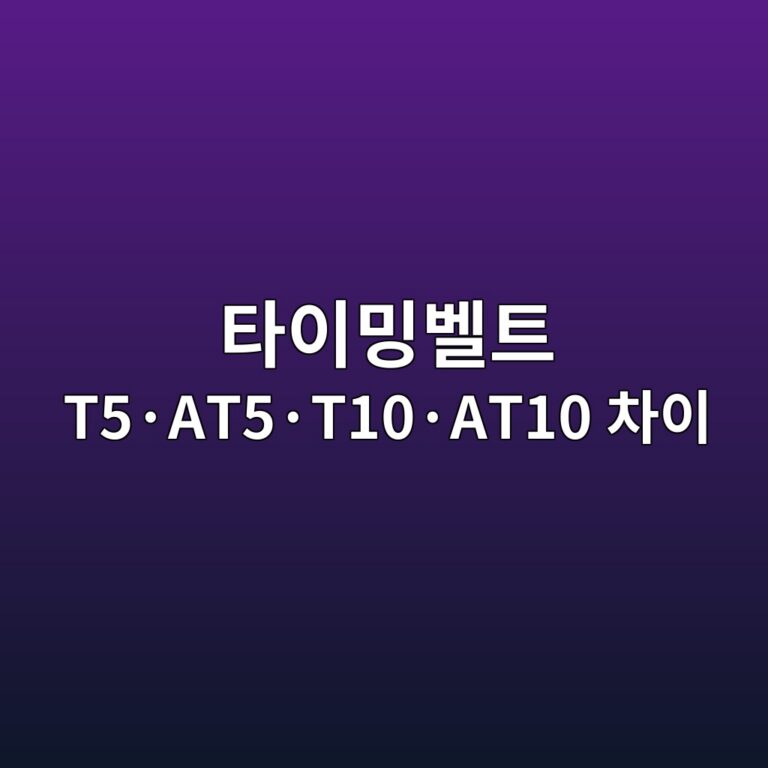 타이밍벨트 T5·AT5·T10·AT10 차이 3 타이밍벨트 T5·AT5·T10·AT10 차이 썸네일