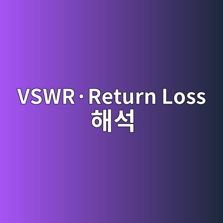VSWR·Return Loss 해석 5 VSWR·Return Loss 해석 썸네일