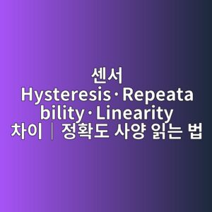 센서 Hysteresis·Repeatability·Linearity 차이|정확도 사양 읽는 법 1 센서 Hysteresis·Repeatability·Linearity 차이|정확도 사양 읽는 법 썸네일